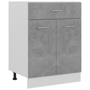 VidaXL Drawer Bottom Cabinet Concrete Grey 60x46x81.5 cm Chipboard