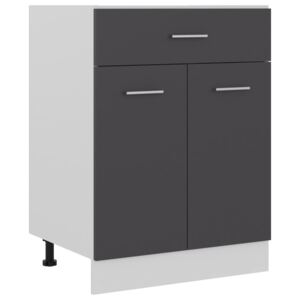 VidaXL Drawer Bottom Cabinet Grey 60x46x81.5 cm Chipboard