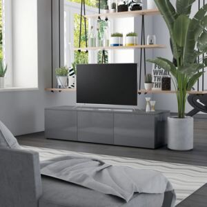 VidaXL TV Cabinet High Gloss Grey 120x34x30 cm Chipboard