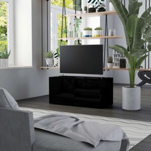 VidaXL TV Cabinet High Gloss Black 80x34x36 cm Chipboard