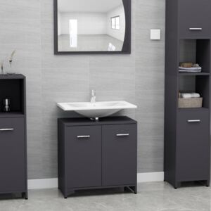 VidaXL Bathroom Cabinet Grey 60x33x58 cm Chipboard