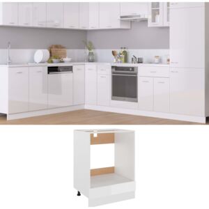 VidaXL Oven Cabinet High Gloss White 60x46x81.5 cm Chipboard
