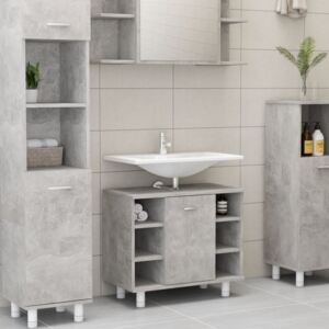 VidaXL Bathroom Cabinet Concrete Grey 60x32x53.5 cm Chipboard