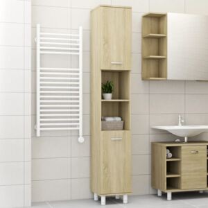 VidaXL Bathroom Cabinet Sonoma Oak 30x30x179 cm Chipboard