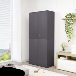 VidaXL Shoe Cabinet Grey 80x39x178 cm Chipboard