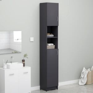 VidaXL Bathroom Cabinet Grey 32x25.5x190 cm Chipboard