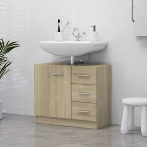 VidaXL Sink Cabinet Sonoma Oak 63x30x54 cm Chipboard