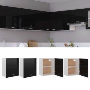 VidaXL Hanging Cabinets 2 pcs High Gloss Black 50x31x60 cm Chipboard