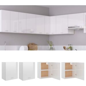 VidaXL Hanging Cabinets 2 pcs High Gloss White 50x31x60 cm Chipboard