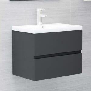 VidaXL Sink Cabinet Grey 60x38.5x45 cm Chipboard