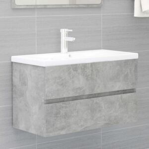 VidaXL Sink Cabinet Concrete Grey 80x38.5x45 cm Chipboard