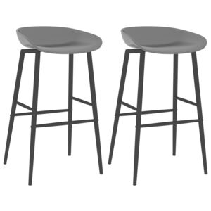 Bar Chairs 2 pcs Grey