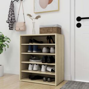 Shoe Cabinet Sonoma Oak 60x35x70 cm Chipboard