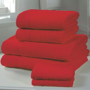 Chatsworth 4 Piece Towel Bale Red - 2 Hand Towels, 2 Bath Towels