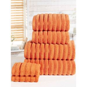 Ribbed 6 Piece Towel Bale Spice