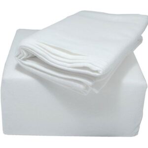 Indulgence Brushed Cotton Fitted Sheet - Double, White
