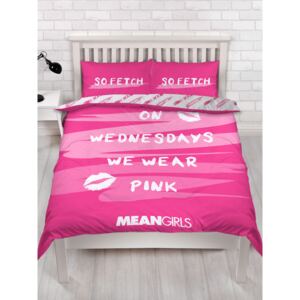 Mean Girls Pink Double Duvet Cover and Pillowcase Set