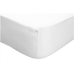 Double Fitted Bed Sheet - White - Victoria London