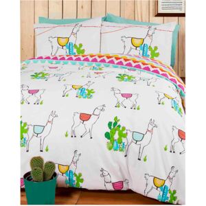 Happy Llamas Double Duvet Cover and Pillowcase Set