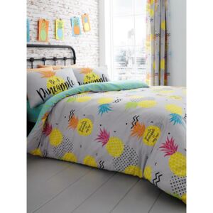 Pineapple Double Duvet Cover and Pillowcase Set