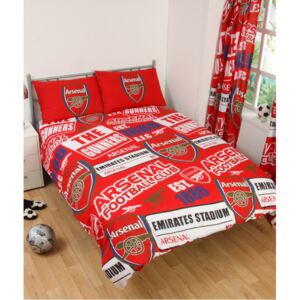 Arsenal FC Patch Double Duvet Cover and Pillowcase Set