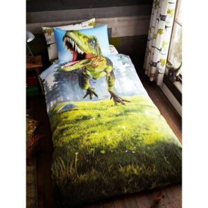 Dino T-Rex Single Duvet Cover and Pillowcase Set