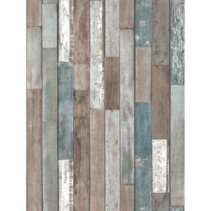 Wood Planks Wallpaper Blue Fine Decor FD40888