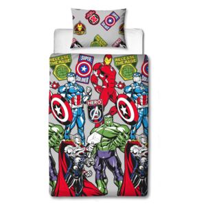 Marvel Avengers Stickers Single Duvet Cover Set