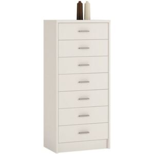 4 You Pearl White 7 Drawer Chest
