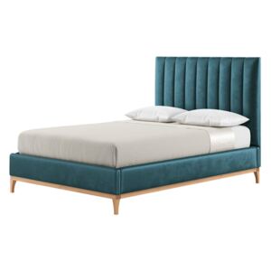 Reese 4ft6 Double Bed Frame with fluted vertical stitch headboard