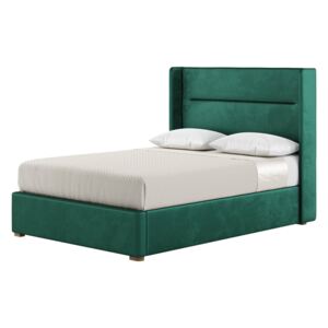 Lewis 4ft6 Double Bed Frame With Fluted Vertical Stitch Wing Headboard