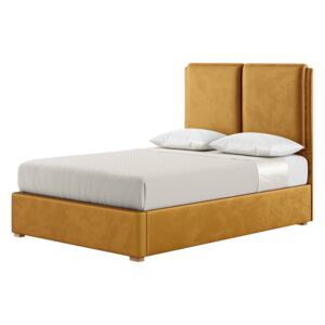 Felix 4ft6 Double Bed Frame With Contemporary Twin Panel Headboard