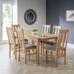 Cotswold Solid Oak Dining Chair With Fabric Seat