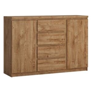 Fribo Oak Finish 2 Doors and 4 Drawers Sideboard