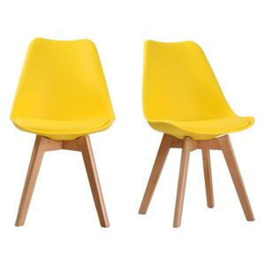 Louvre Yellow Dining Chair - Pack Of 2
