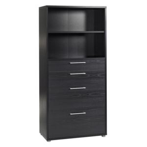 Prima Woodgrain 4 Drawers Bookcase With 2 Shelves