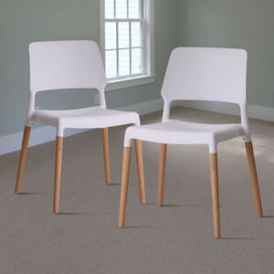 Riva White Dining Chair - Pack Of 2