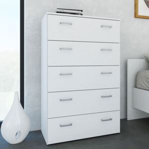Space White 5 Drawers Chest