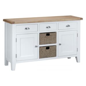 Tattershall Oak Top Large Sideboard in White