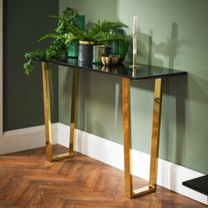 Antibes High Gloss Black & Gold Console Table