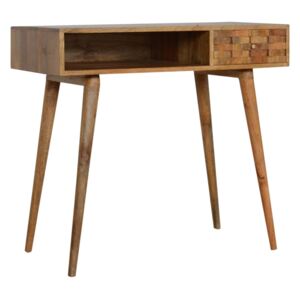 Bristol Oak Finish 1 Carved Drawer Desk
