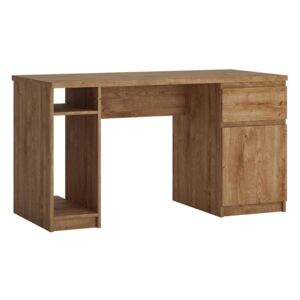 Fribo 1 Door & 1 Drawer Pedestal Oak Desk