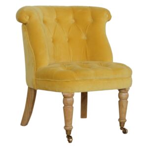 Lavender Mustard Velvet Accent Chair