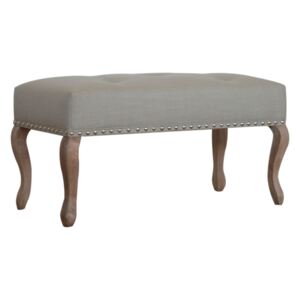 Orion Cream Fabric Studded Bedroom Bench