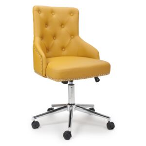 Rocco Leather Yellow Office Chair