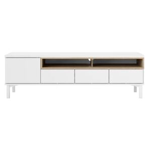 Roomers White and Oak TV Unit