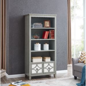 Russell Grey Painted 2 Drawers Bookcase