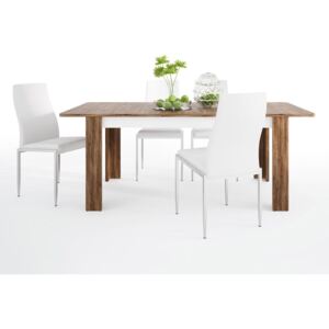Toledo Extending Dining Table with White 4 Chairs