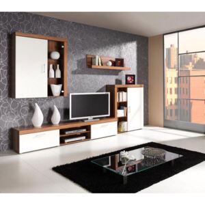 FURNITOP Modular Living Room Furniture SAMBA 1 plum / cream