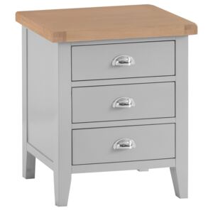 Suffolk Grey Painted Oak Extra Large Bedside Table
